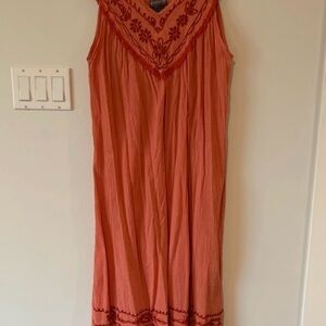 Numero Uno orange boho dress hippy Cotton women’s One  size Lounge Wear